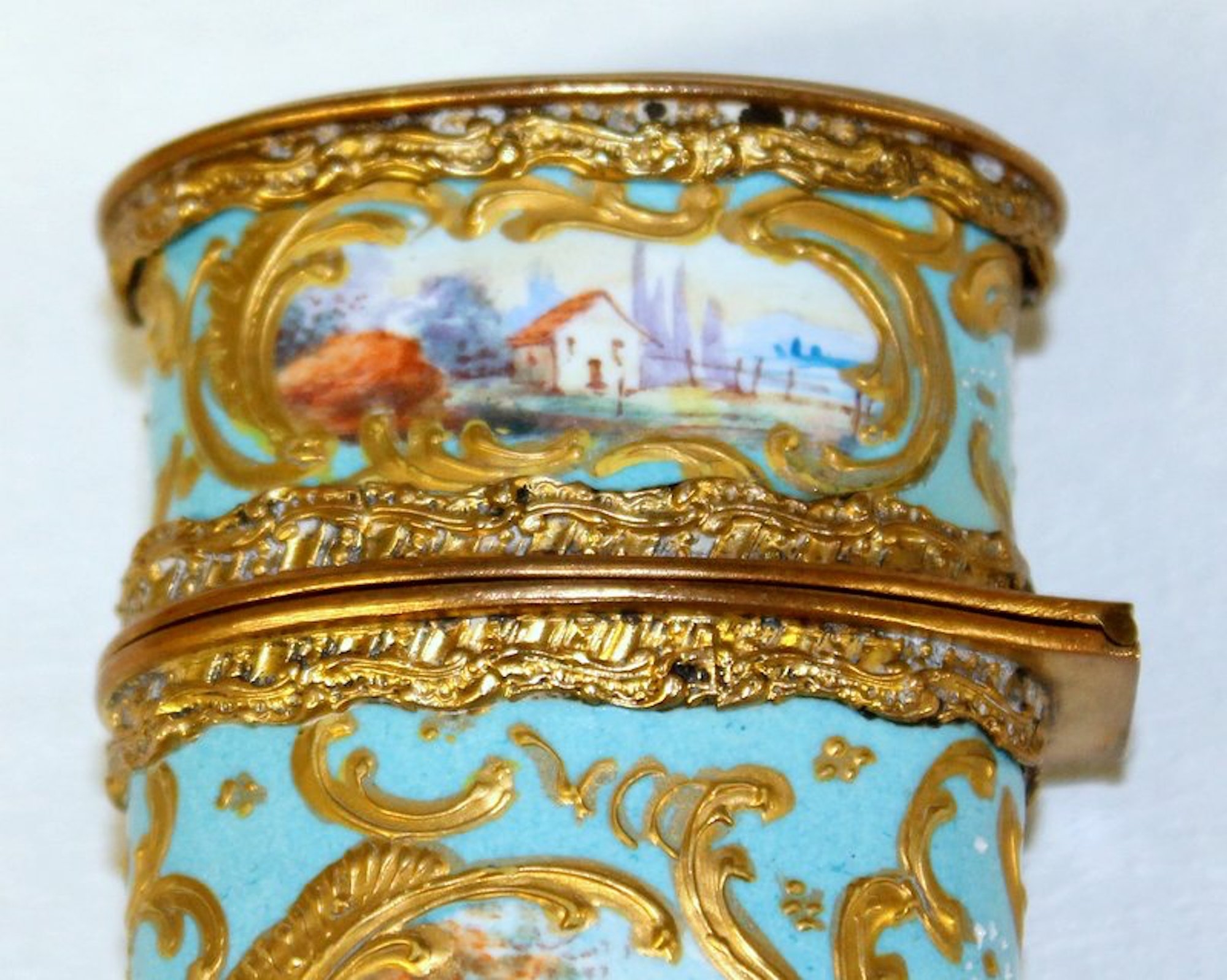 Antique English Gilt Enamel Etui or Necessaire - Image 8