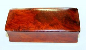 Antique Scottish Burr Wood Mauchline-ware Snuff Box