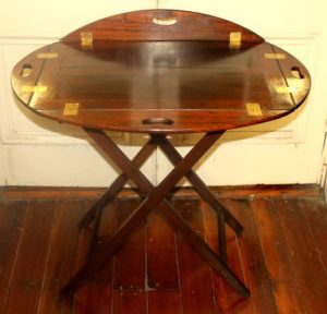 Fine and Rare Antique English Mahogany Butler's Tray and Stand