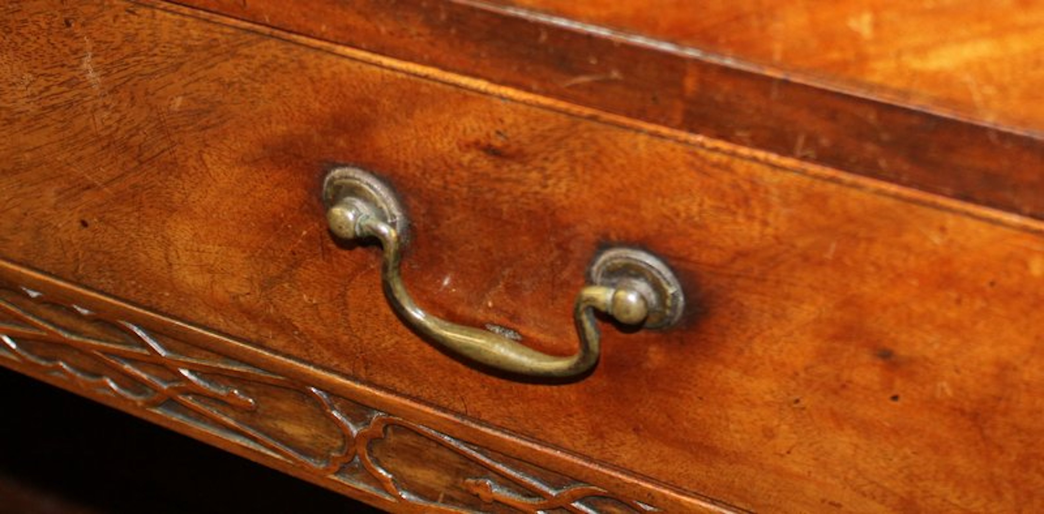 Antique English George III Diminutive Size "Chinese Chippendale" Bookcase or Display Cabinet - Image 7