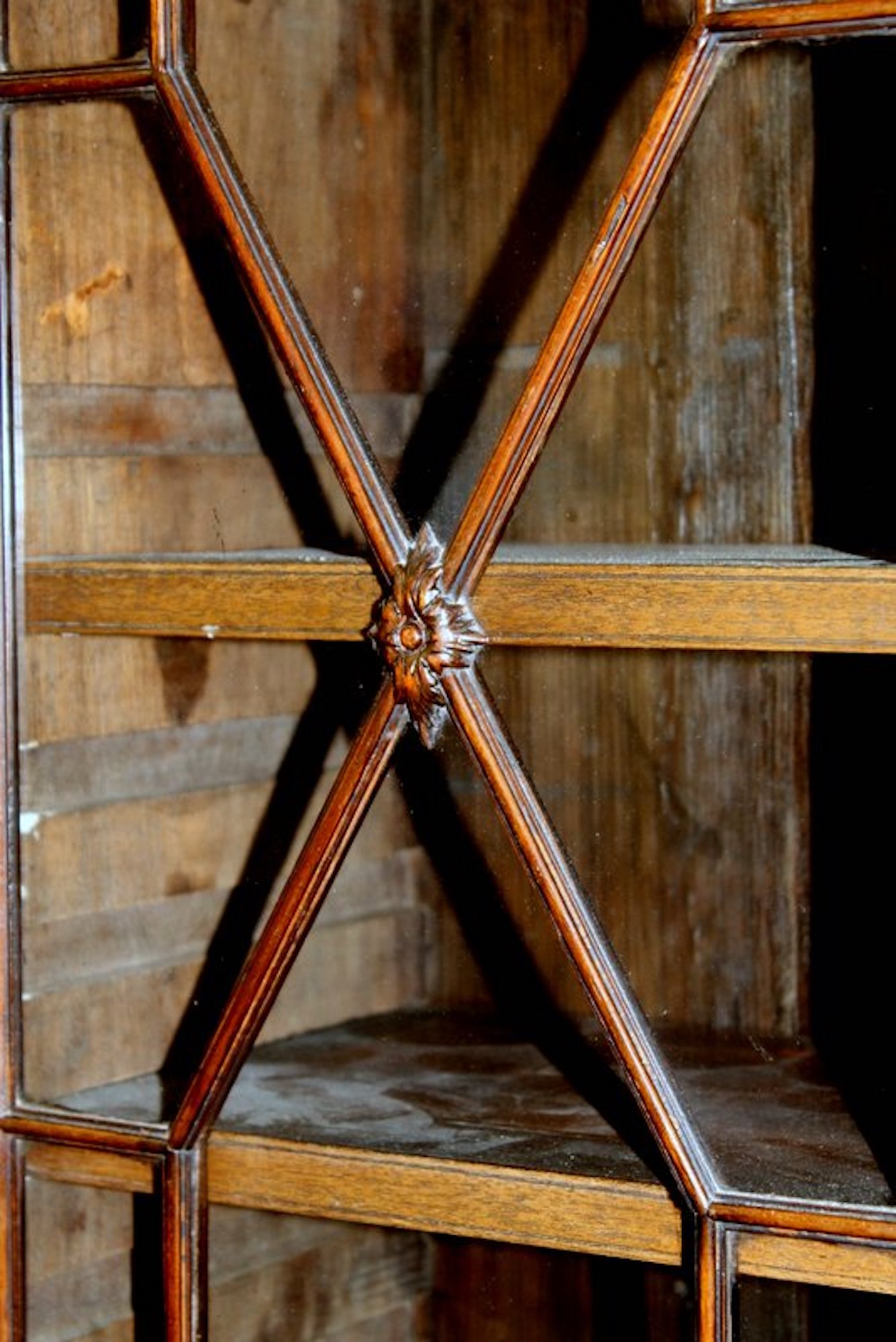 Antique English George III Diminutive Size "Chinese Chippendale" Bookcase or Display Cabinet - Image 5