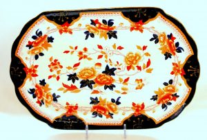 Antique English hand Painted Ironstone Imari Decor Platter