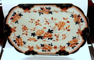 Antique English Brownfield Earthenware Large Imari Platter