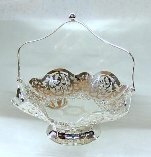 Hand Pierced and Engraved Cake or Fruit Basket
